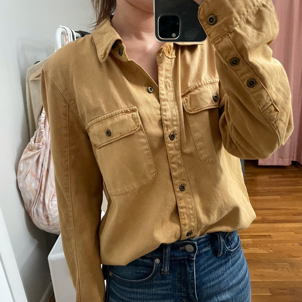 Vintage madewell shirt in mustard/caramel